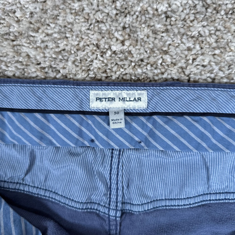Peter Millar Pants Mens 50 Blue Cotton Modal Stretch Chino Coruduroy 5 pocket - Picture 9 of 15